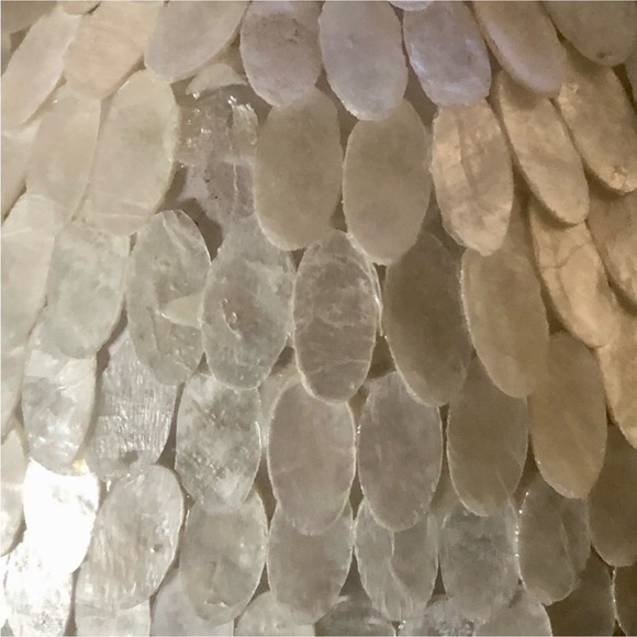 NEW! Seashell White Capiz Large Pumpkin - Picture 6 of 9